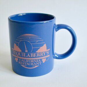 Tequilaberry's California Restaurant Blue Vintage Ceramic Coffee Mug
